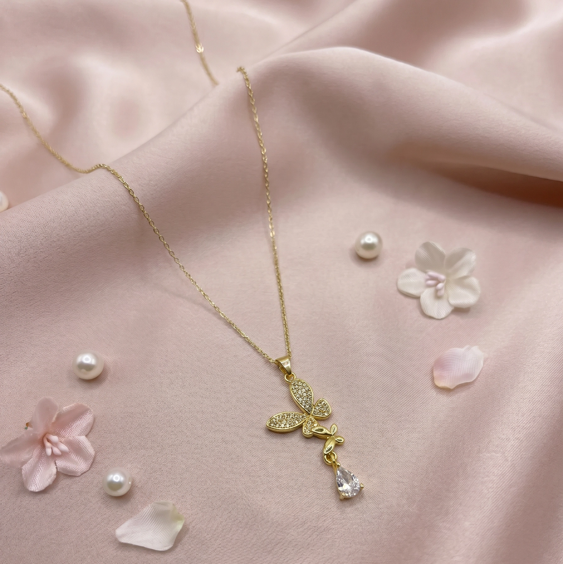 Crystal Butterfly Necklace