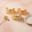 Lattice enamel cuff bracelet Nude - NoonJ Nation