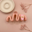Wave claw clip Light Pink monster charm - NoonJ Nation