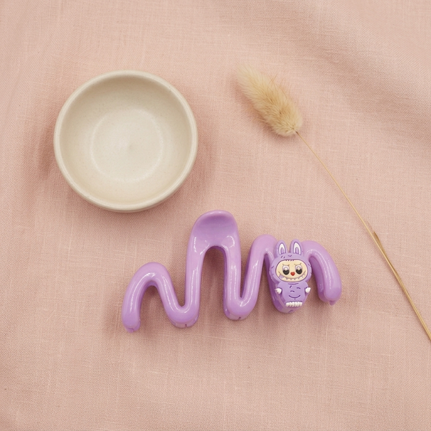 Wave claw clip Purple monster charm - NoonJ Nation