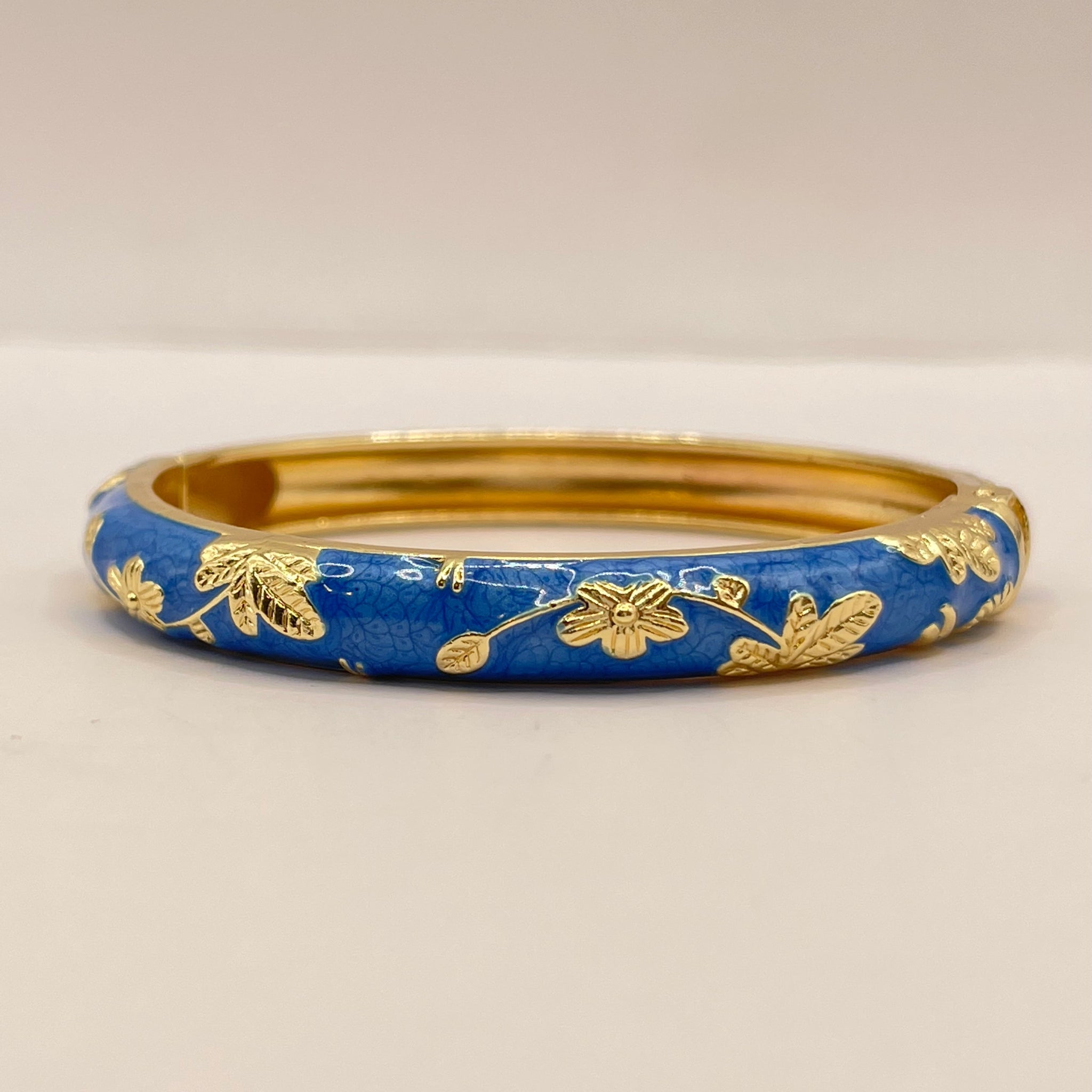 Azure Garden Enamel Bangle
