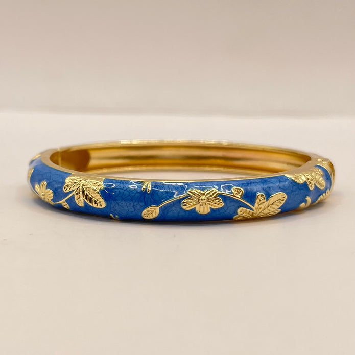 Azure Garden Enamel Bangle
