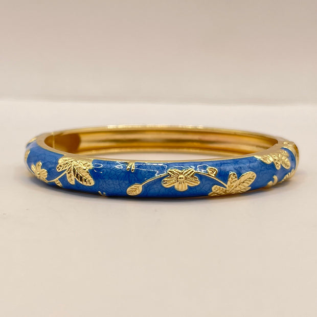 Azure Garden Enamel Bangle