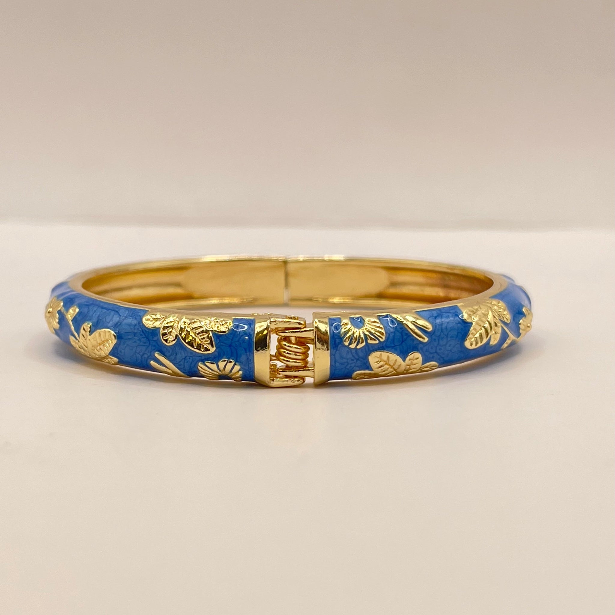 Azure Garden Enamel Bangle