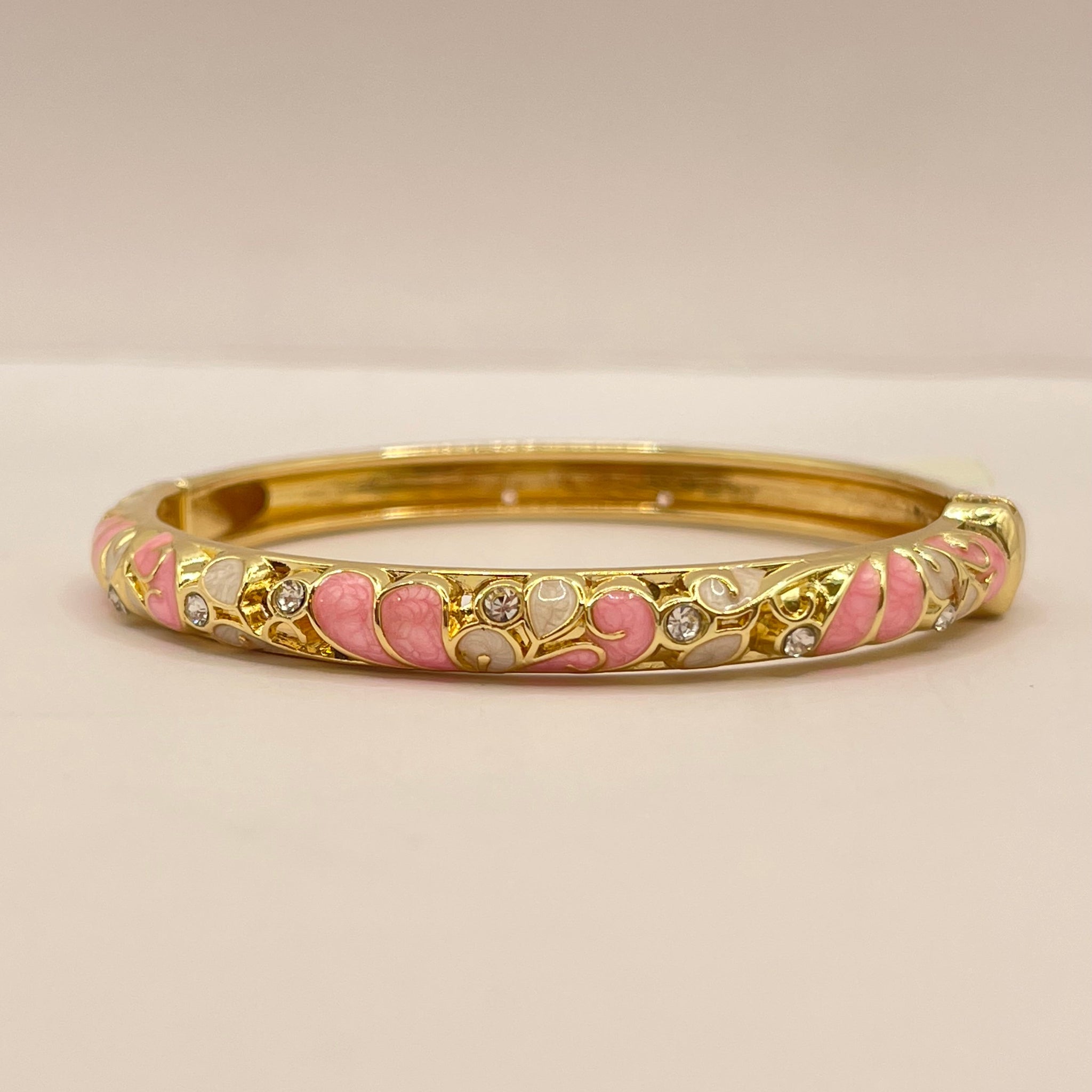 Blush Paisley Crystal Bangle