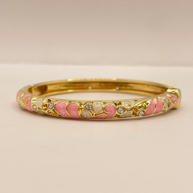 Blush Paisley Crystal Bangle