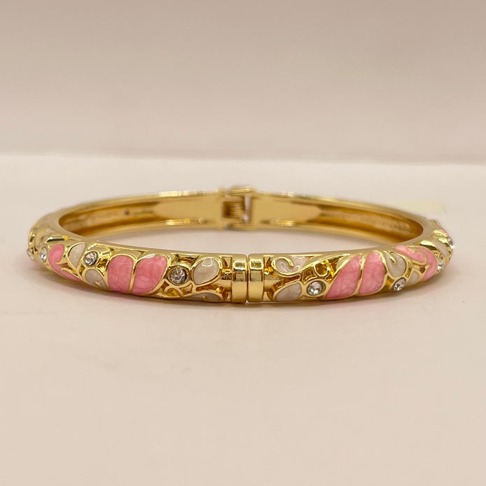Blush Paisley Crystal Bangle