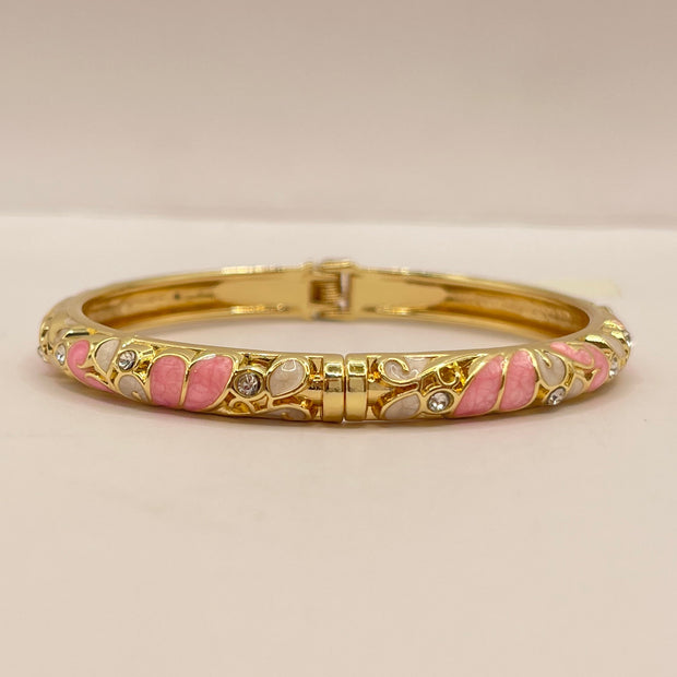 Blush Paisley Crystal Bangle
