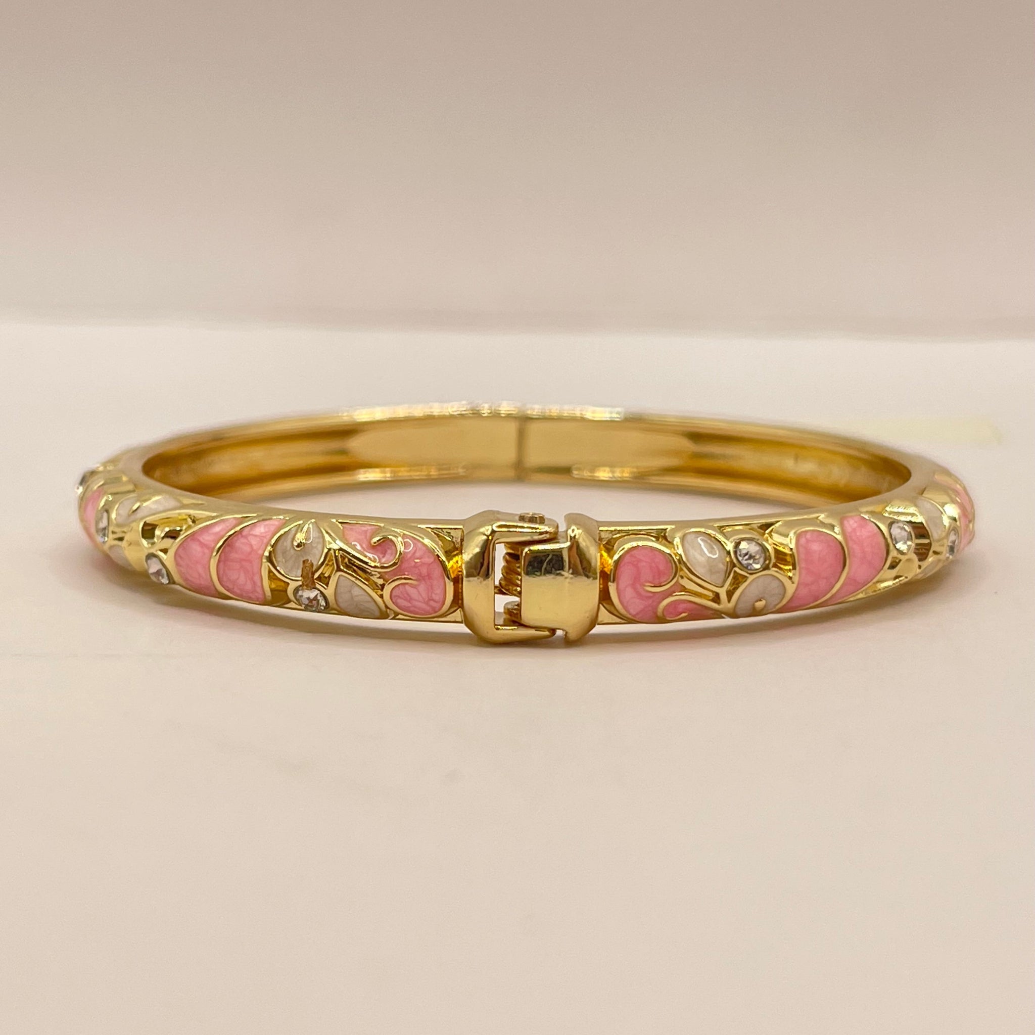 Blush Paisley Crystal Bangle