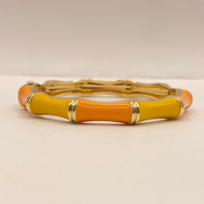 Citrus Bamboo Enamel Bangle