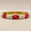 Crimson Diagonal Enamel Bangle