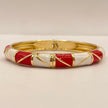 Crimson Diagonal Enamel Bangle