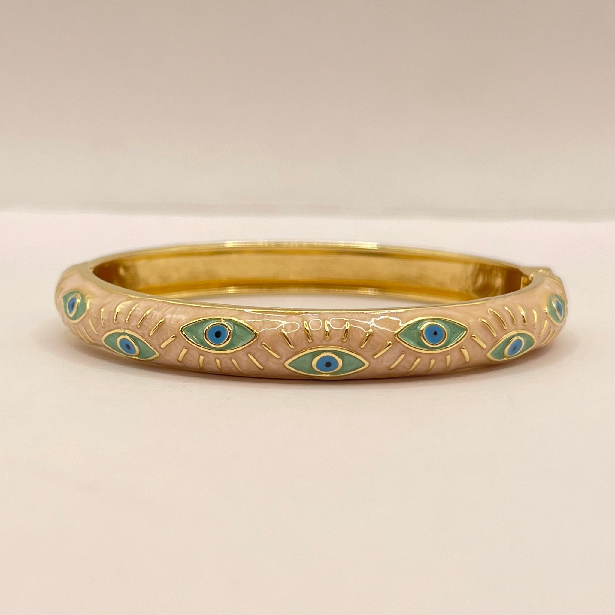 Evil Eye Enamel Bangle