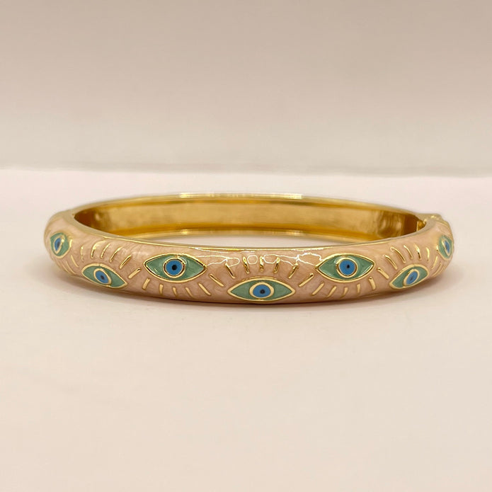 Evil Eye Enamel Bangle
