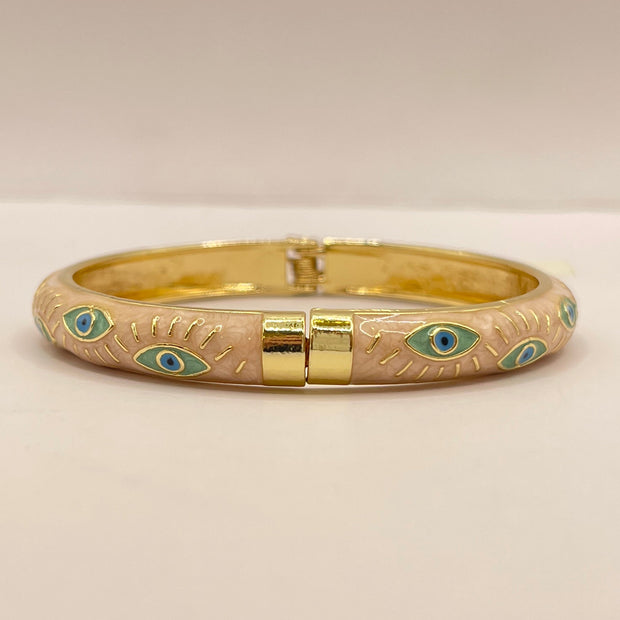 Evil Eye Enamel Bangle