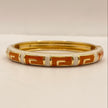 Greek Key Enamel Bangle