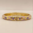 Lilac Diamond Enamel Bangle