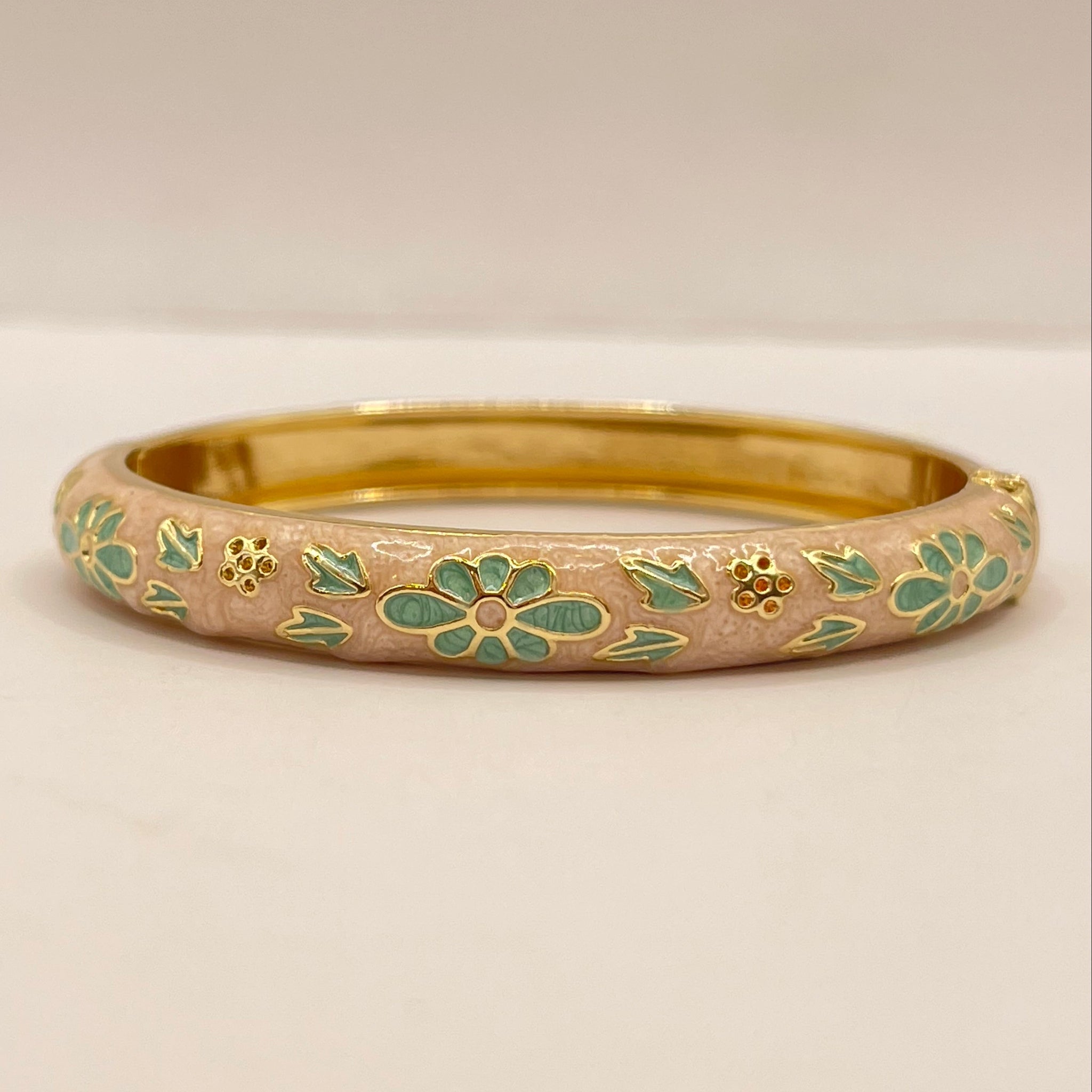 Mint Meadow Enamel Bangle