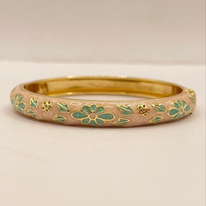 Mint Meadow Enamel Bangle