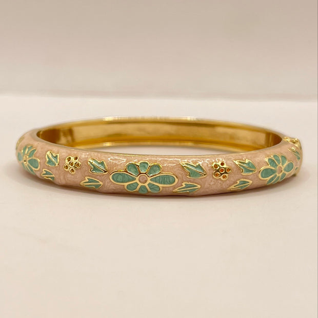 Mint Meadow Enamel Bangle