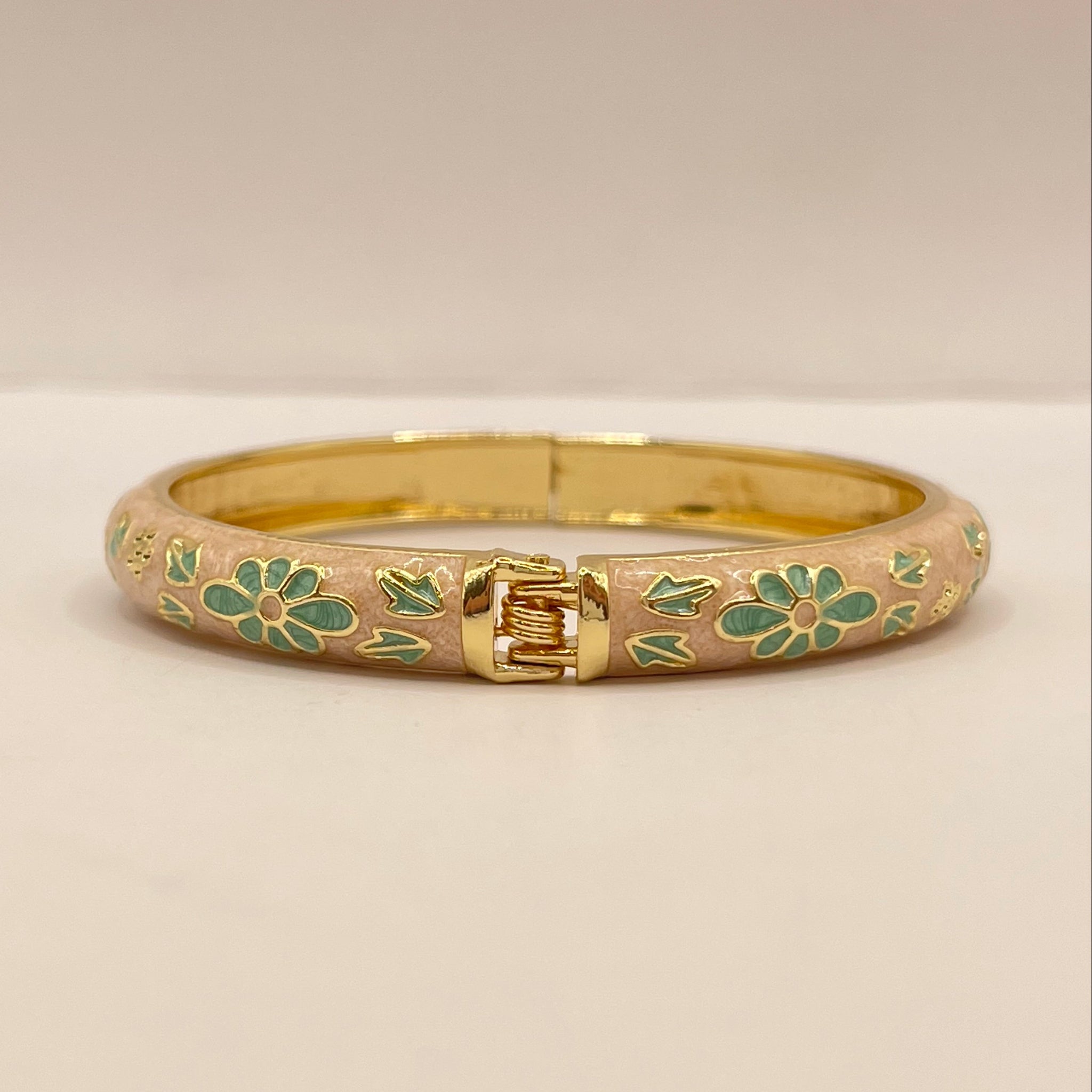 Mint Meadow Enamel Bangle