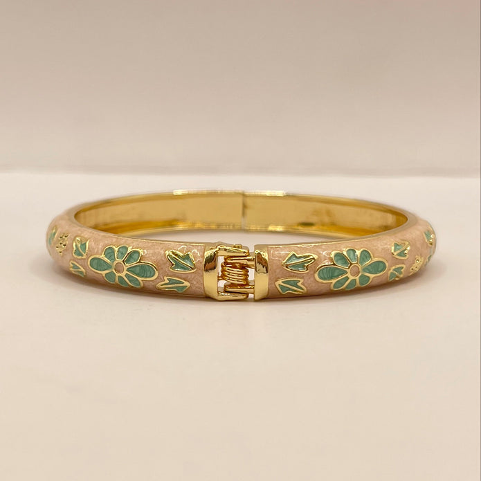 Mint Meadow Enamel Bangle