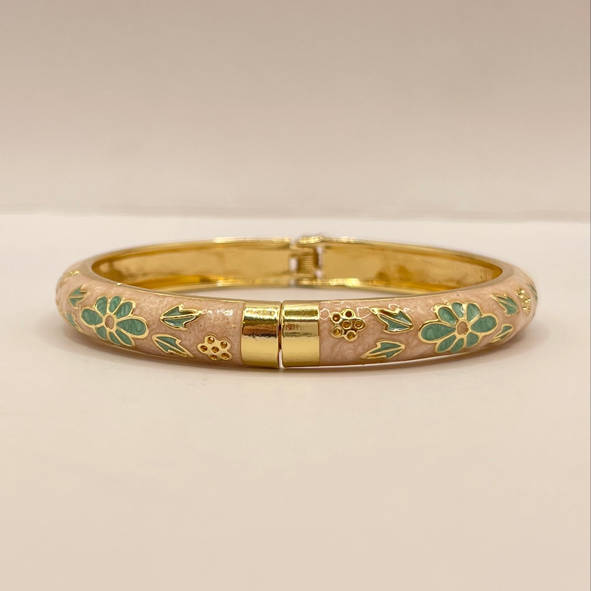 Mint Meadow Enamel Bangle