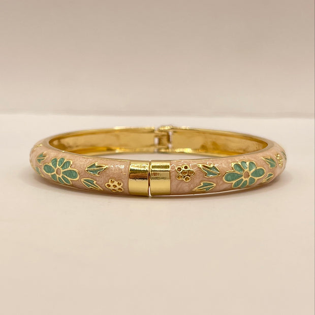 Mint Meadow Enamel Bangle