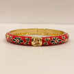 Noir Floral Enamel Bangle
