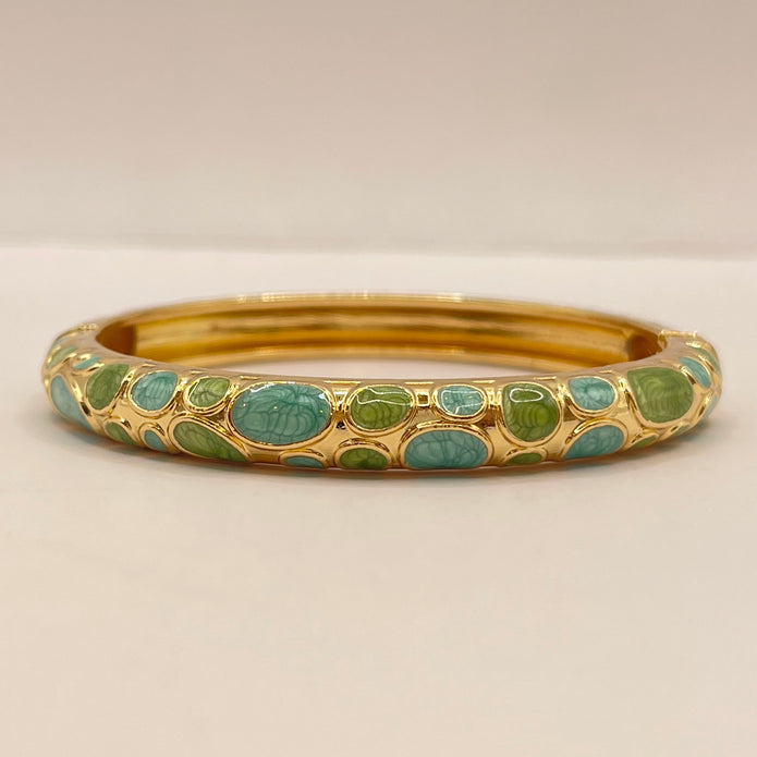 Pebble Garden Enamel Bangle
