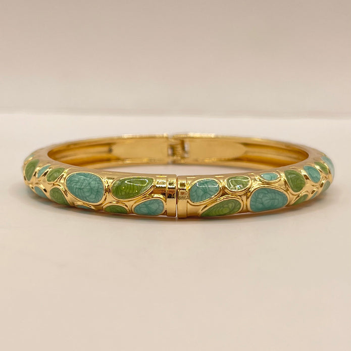 Pebble Garden Enamel Bangle