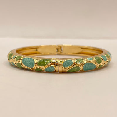 Pebble Garden Enamel Bangle