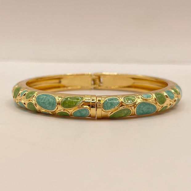 Pebble Garden Enamel Bangle