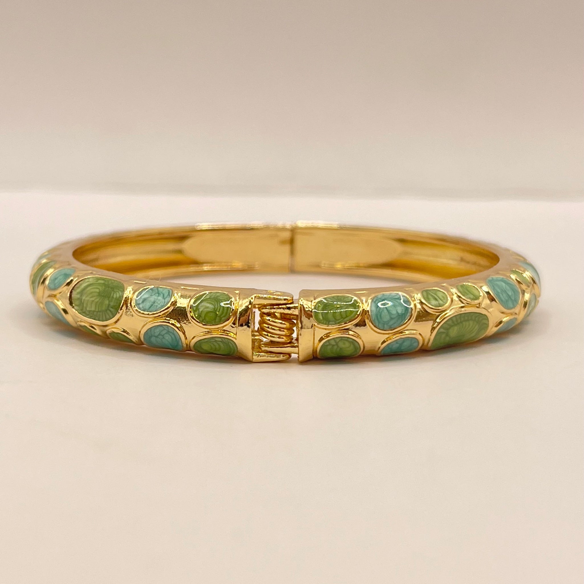 Pebble Garden Enamel Bangle