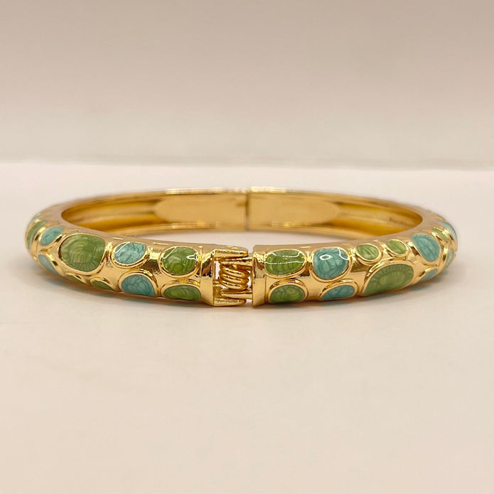 Pebble Garden Enamel Bangle