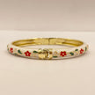 Poppy Vine Enamel Bangle