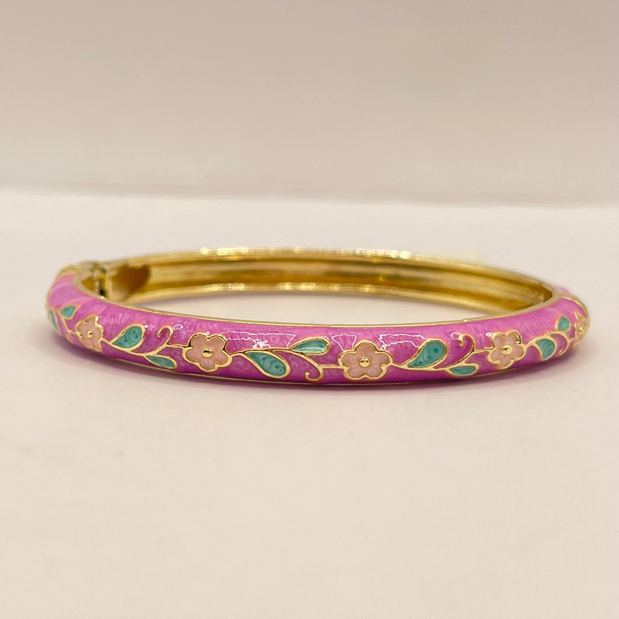 Rose Vine Enamel Bangle