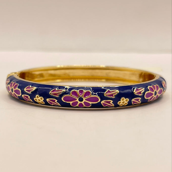 Royal Bloom Enamel Bangle