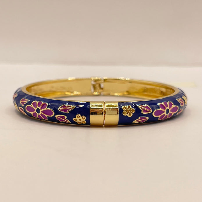 Royal Bloom Enamel Bangle