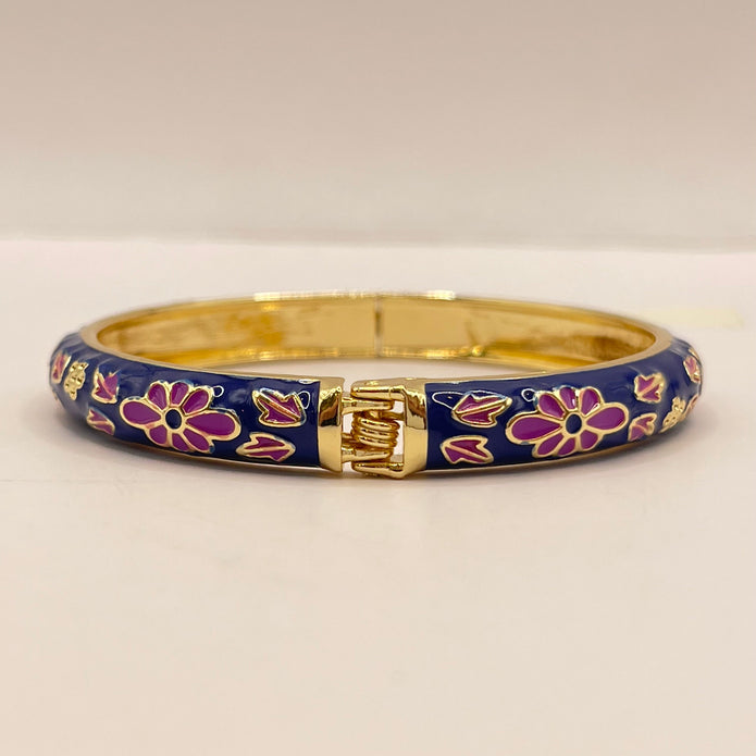 Royal Bloom Enamel Bangle