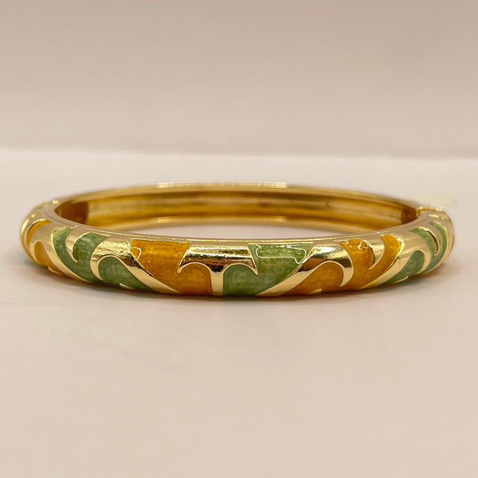 Sage & Amber Wave Enamel Bangle