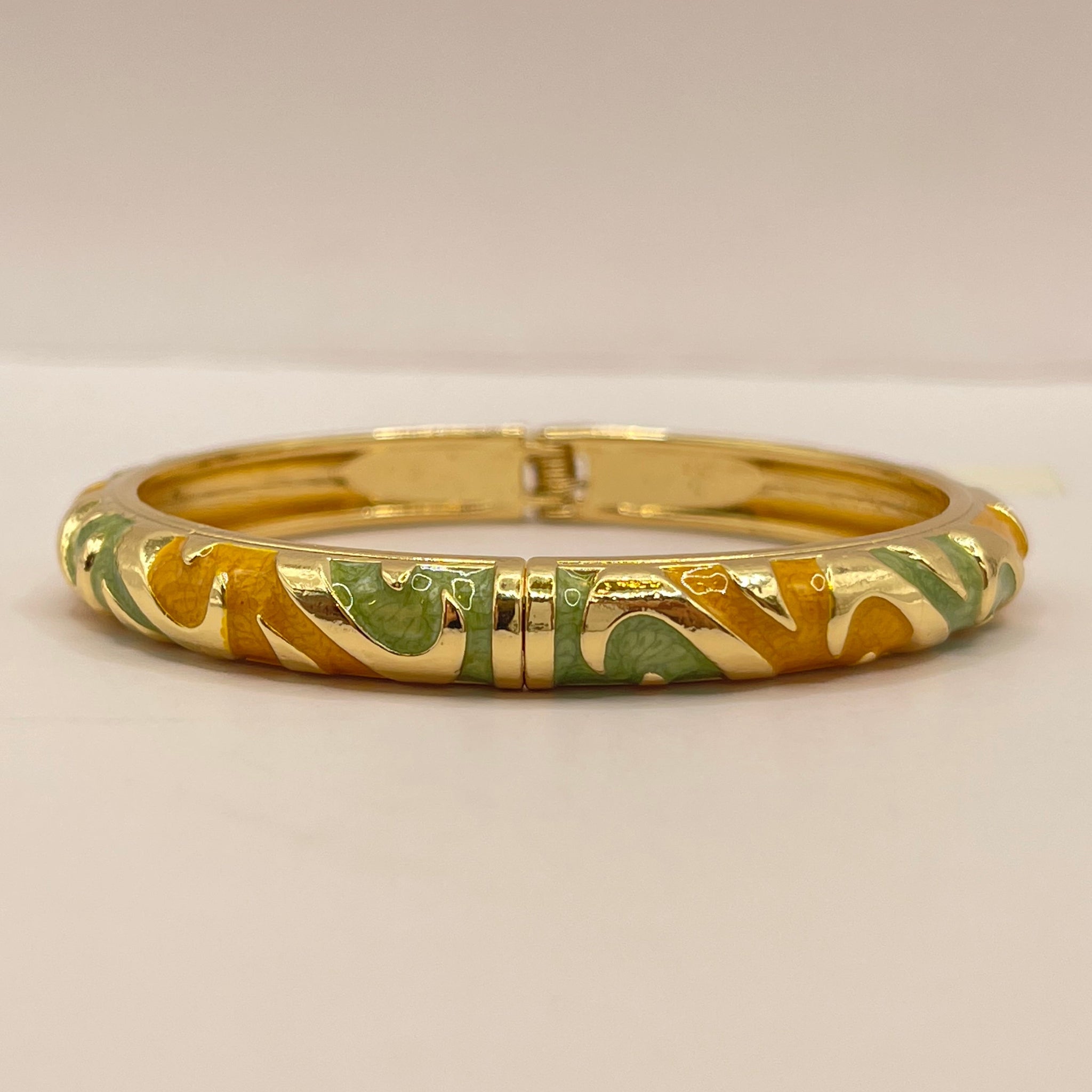 Sage & Amber Wave Enamel Bangle