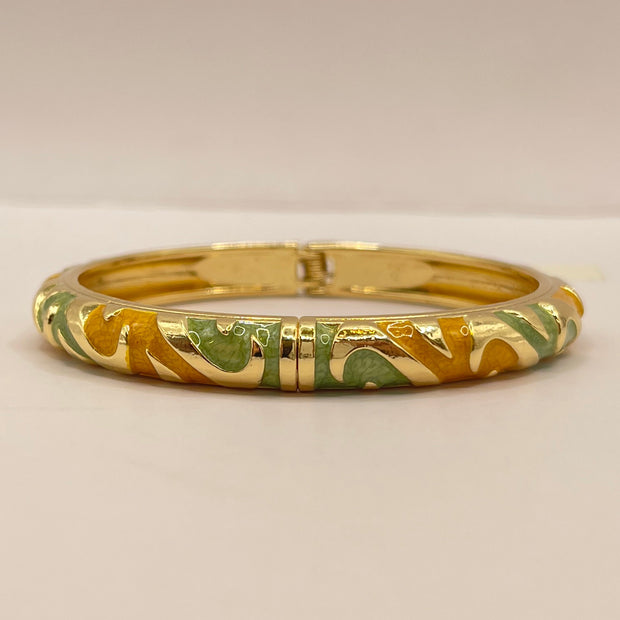 Sage & Amber Wave Enamel Bangle
