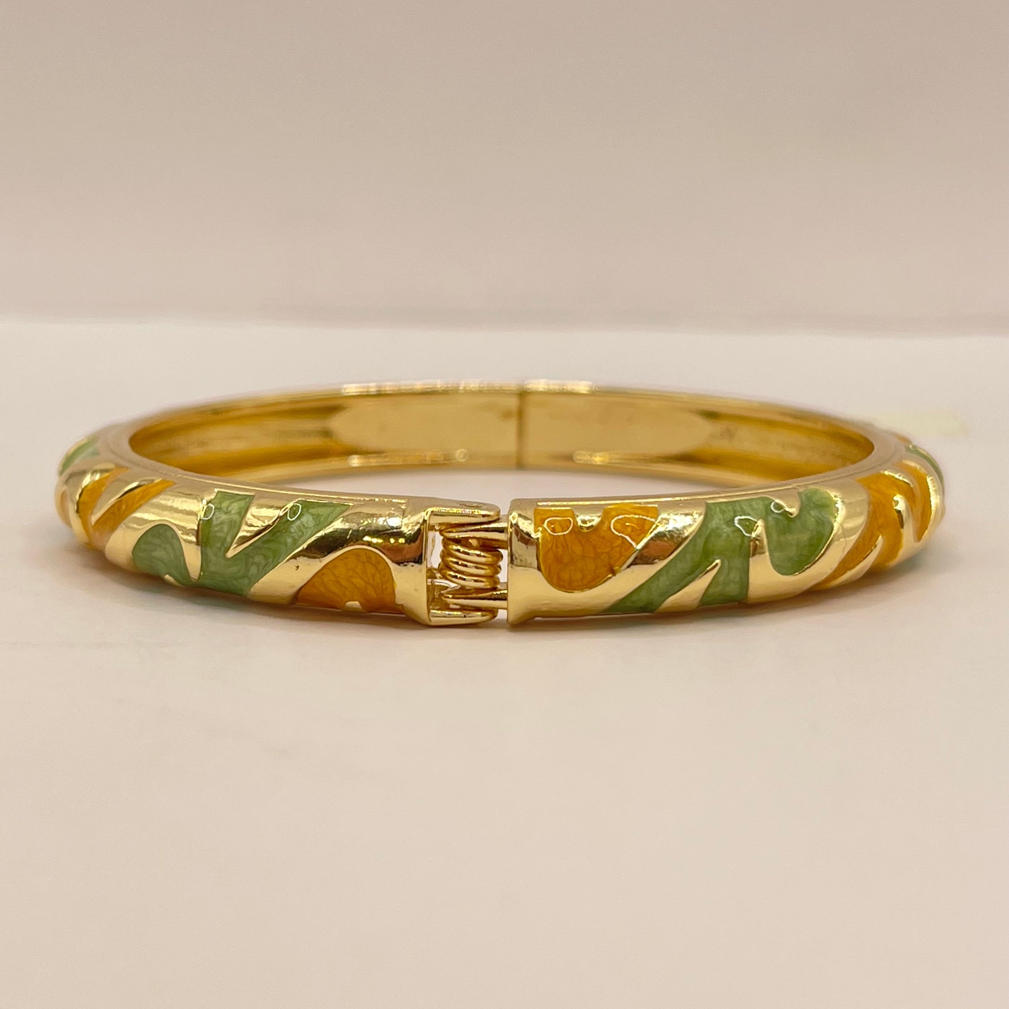 Sage & Amber Wave Enamel Bangle