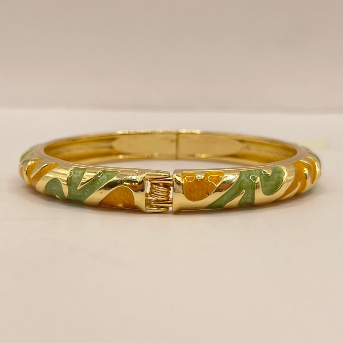 Sage & Amber Wave Enamel Bangle