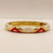 Scarlet Chevron Enamel Bangle