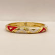 Scarlet Chevron Enamel Bangle