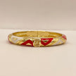 Scarlet Chevron Enamel Bangle