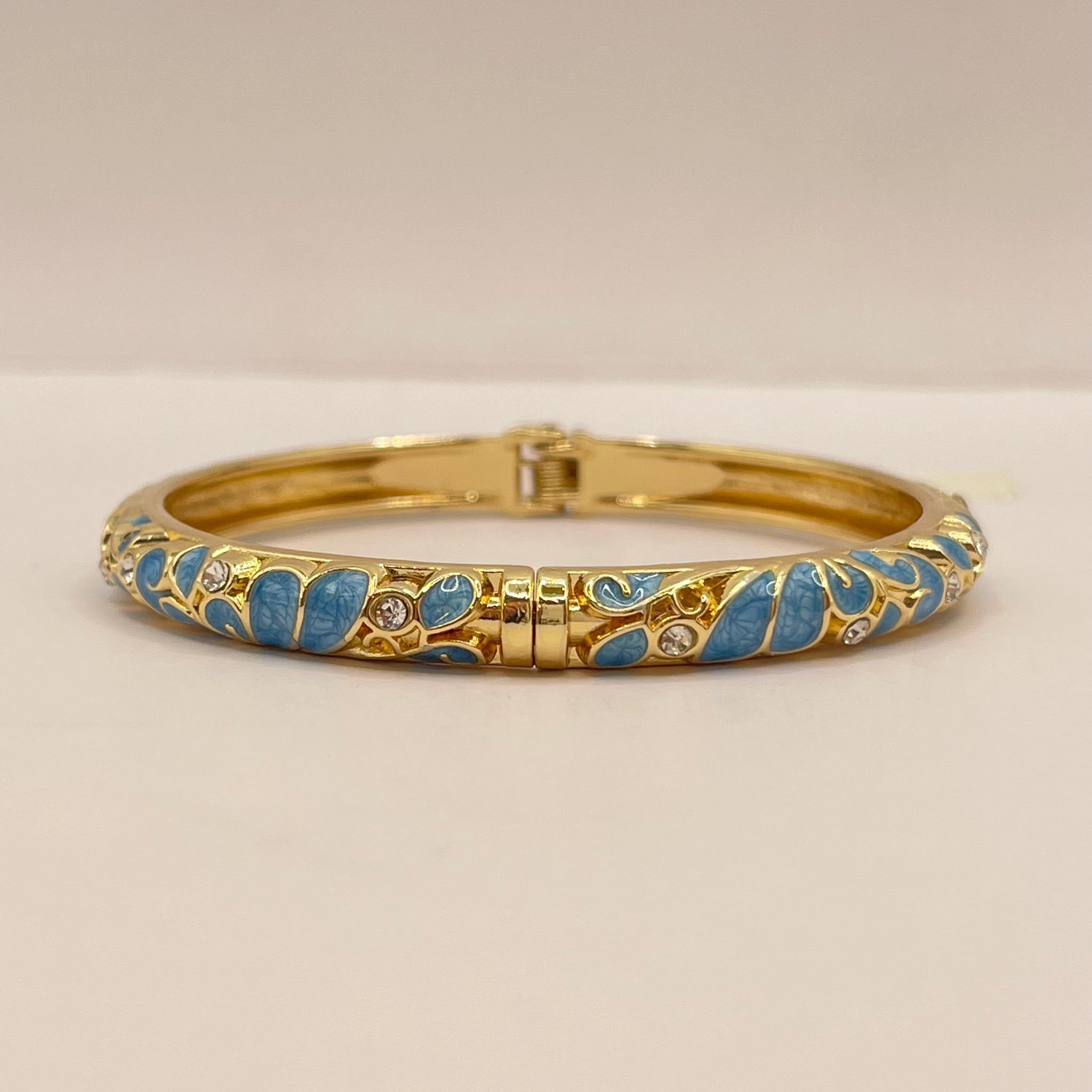 Sky Paisley Crystal Bangle