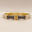 Smoke & Pearl Bamboo Enamel Bangle